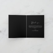 ブラック結婚のThanks You Photo Minimalist サンキューカード (内部)
