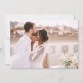 ブラック結婚のThanks You Photo Minimalist サンキューカード (裏面)