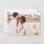 ブラック結婚のThanks You Photo Minimalist サンキューカード (裏面)