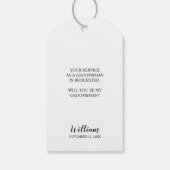 ブラック結婚のTuxedoスーツのグロムスマン提案 ギフトタグ (裏面)