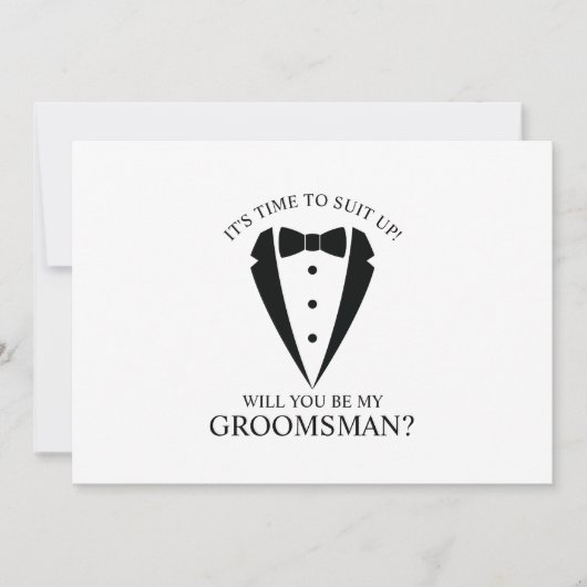 ブラック結婚のTuxedoスーツのグロムスマン提案 招待状 (正面)