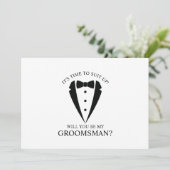 ブラック結婚のTuxedoスーツのグロムスマン提案 招待状 (スタンド正面)