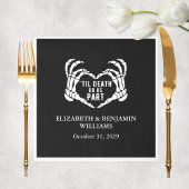 ブラック結婚ゴシックのTil Death披露宴 スタンダードカクテルナプキン