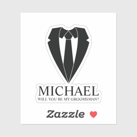 ブラック結婚ズのグロパーソナライズされたームスマン案 シール (シート)
