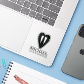 ブラック結婚ズのグロパーソナライズされたームスマン案 シール (ノートパソコンとiPhone)