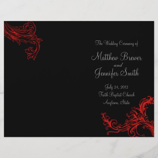 ブラック結婚ズのサービス受注と式典プログラム (正面)