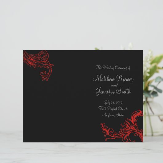 ブラック結婚ズのサービス受注と式典プログラム (スタンド正面)