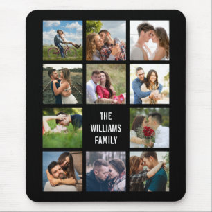 ブラック結婚ズフォトコラージュマウスパッド マウスパッド