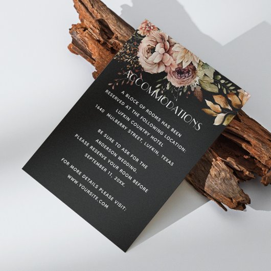 ブラック結婚ズ宿泊 | フローラ詳細+ QR エンクロージャーカード