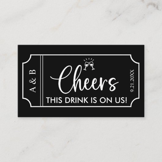 ブラック結婚ズ飲料チケット券 名刺 (正面)