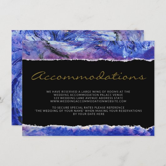 ブラック結婚ズ・アート宿泊施設 エンクロージャーカード (正面/裏面)