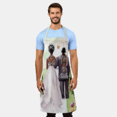 ブラック結婚ズ エプロン (着用した状態)