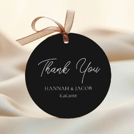 ブラック結婚ズ・サンキューお願いシール フェイバータグ