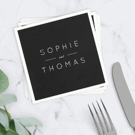 ブラック結婚ズ・ナプキンス スタンダードカクテルナプキン