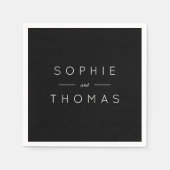 ブラック結婚ズ・ナプキンス スタンダードカクテルナプキン (正面)