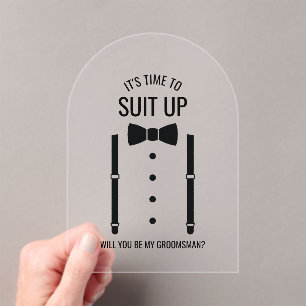 ブラック結婚ズ・ボウタイ・グロムスマン提案 アクリル招待状