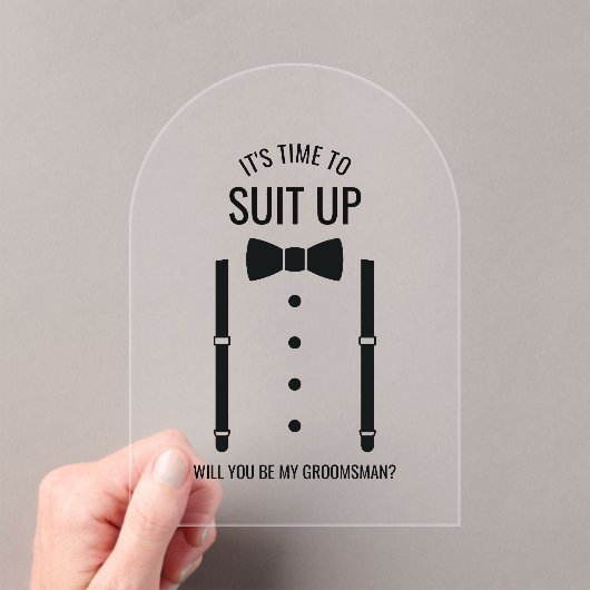 ブラック結婚ズ・ボウタイ・グロムスマン提案 アクリル招待状 (インサイチュ (ポータブル))