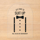 ブラック結婚ズ・ボウタイ・グロムスマン提案 アクリル招待状 (正面)