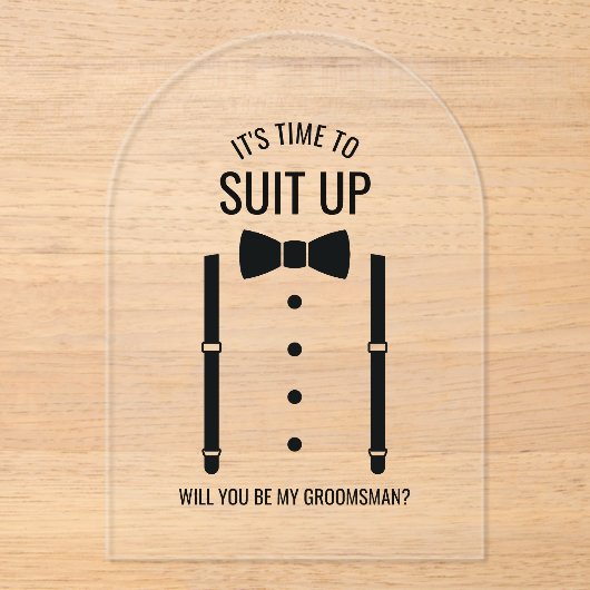 ブラック結婚ズ・ボウタイ・グロムスマン提案 アクリル招待状 (正面)