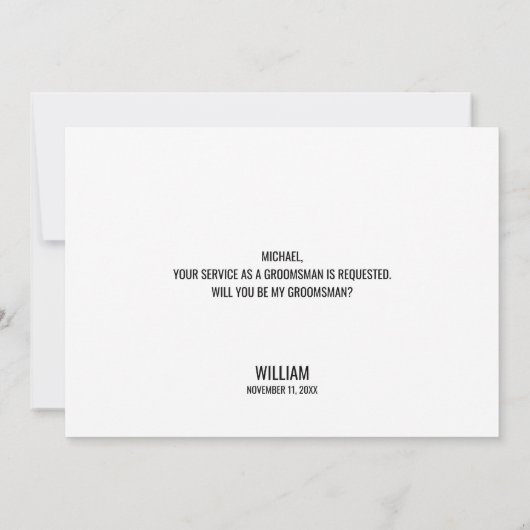 ブラック結婚ズ・ボウタイ・グロムスマン提案 招待状 (裏面)