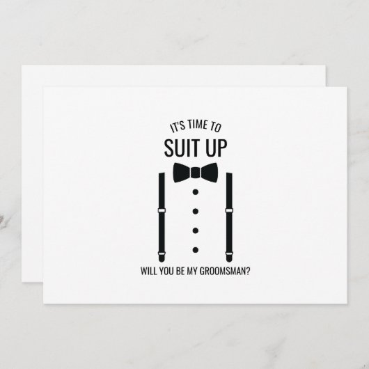 ブラック結婚ズ・ボウタイ・グロムスマン提案 招待状 (正面/裏面)