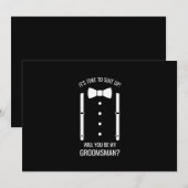 ブラック結婚ズ・ボウタイ・グロムスマン提案 招待状 (正面/裏面)