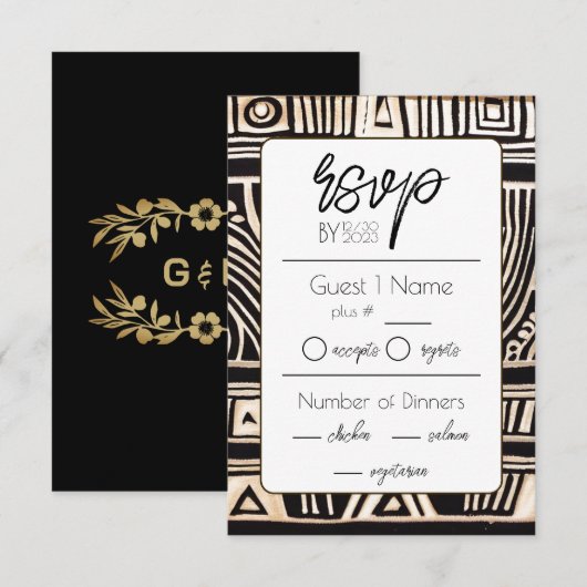 ブラック結婚ズ 出欠カード (正面/裏面)