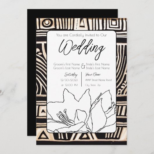 ブラック結婚ズ 招待状 (正面/裏面)