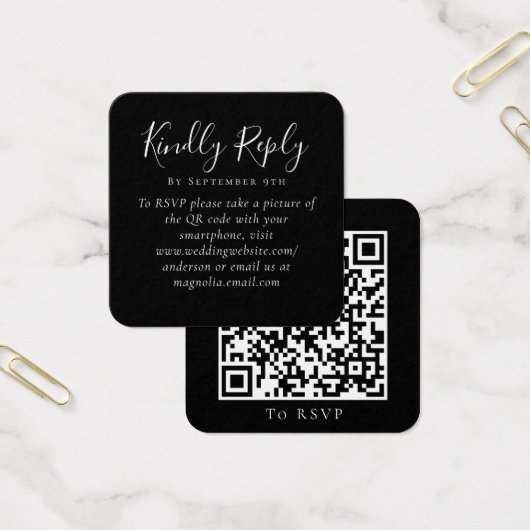 ブラック結婚ズWebサイトQRコードRSVP (オフィス)