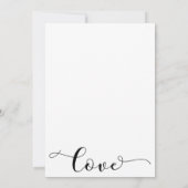 ブラック結婚タイポグラフィ、シンプルエレガント 招待状 (裏面)