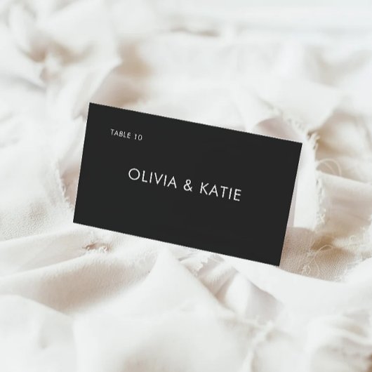 ブラック結婚座席表テンプレート エンクロージャーカード