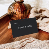 ブラック結婚座席表テンプレート エンクロージャーカード