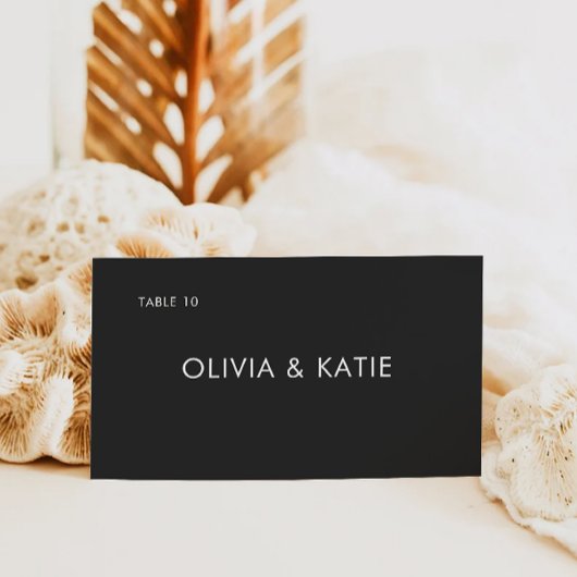 ブラック結婚座席表テンプレート エンクロージャーカード