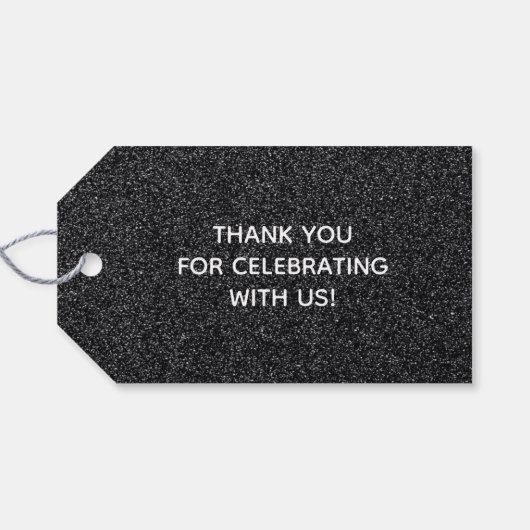 ブラック結婚式の引き出物 ギフトタグ (裏面横)