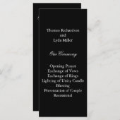 ブラック結婚式 プログラム (正面/裏面)