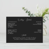 ブラック結婚詳細エンクロージャ 招待状 (スタンド正面)