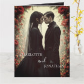 ブラック結婚・エレガンスのロマンチック カード (黄色い花)