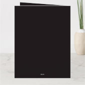 ブラック結婚・エレガンスのロマンチック カード (裏面)