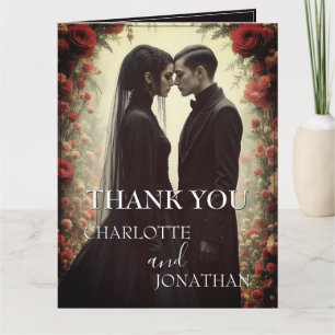 ブラック結婚・エレガンスのロマンチック カード