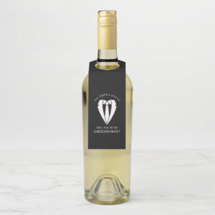 ブラック結婚・スーツとタイ・グロムスマンの提案 ボトルネックタグ