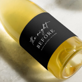 ブラック結婚・リハーサル・ディナー | 前夜 ワインラベル