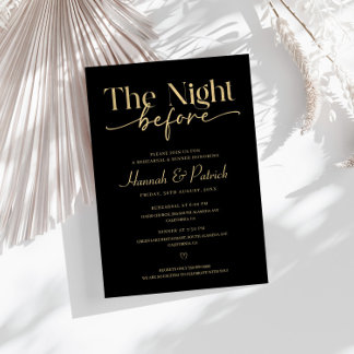 ブラック結婚・リハーサル・ディナー 招待状