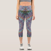 ブラック絞り染め カプリレギンス (正面)