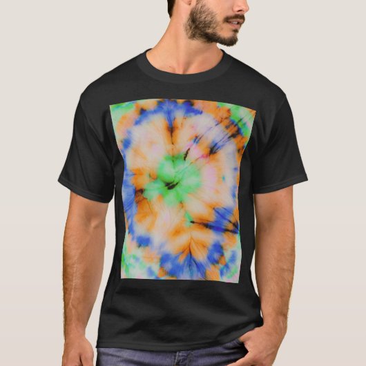 ブラック絞り染め、グレンギーヴィンテージ。 Tシャツ (正面)