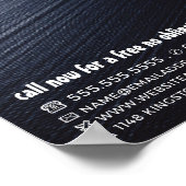 ブラック絵を描ストローク、ペインター&デコレータ ポスター (角)