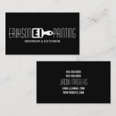 ブラック絵画の画家建築名刺 名刺 (正面/裏面)