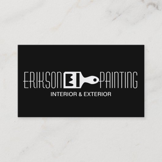 ブラック絵画の画家建築名刺 名刺 (正面)