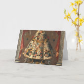 ブラック絵画マドンナ1745年 カード (黄色い花)