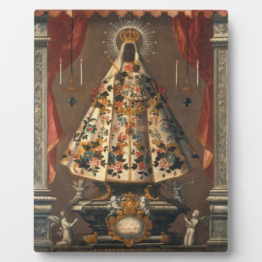 ブラック絵画マドンナ1745年 フォトプラーク (正面)
