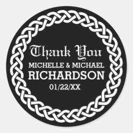 ブラック編組ケルトリース結婚式の引き出物 ラウンドシール